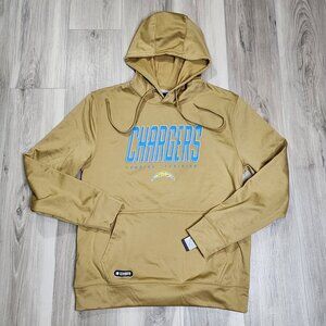 Los Angeles Chargers Pullover Hoodie Men's Medium Gold Fleece New